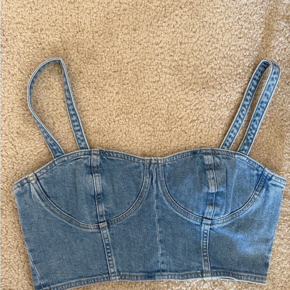 Denim Forum Cecily Denim Bralette